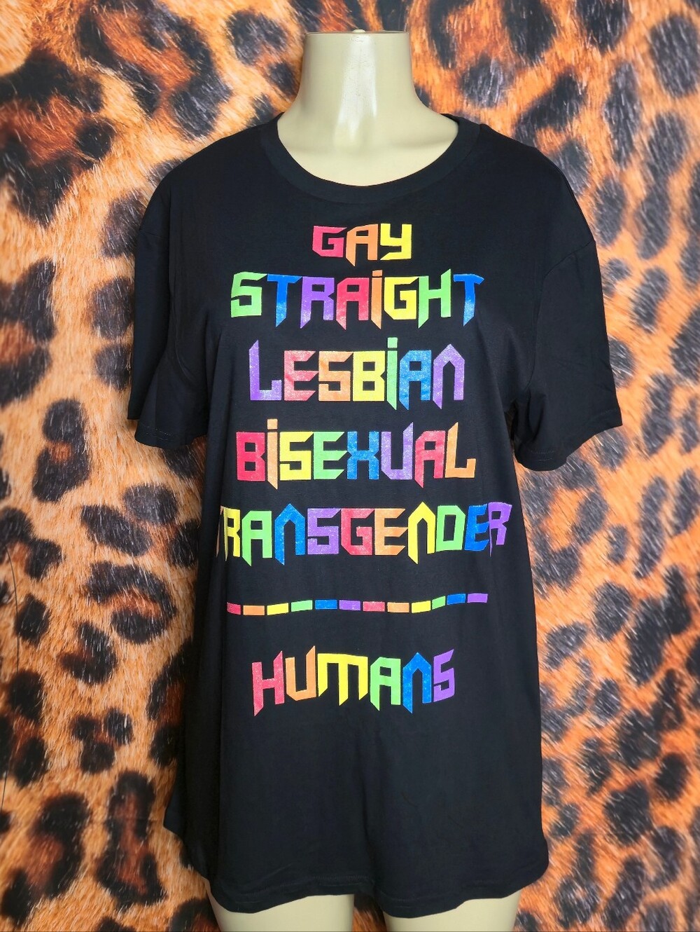 Human Nature Rainbow Glitter Tee